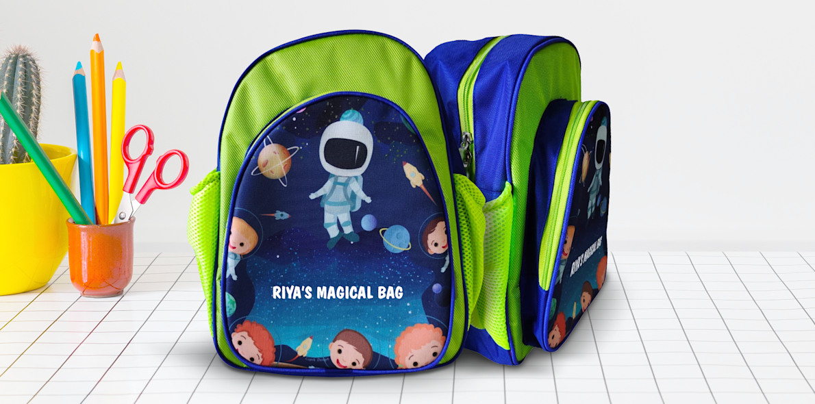 Personalized photo hot sale book bags